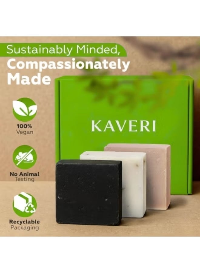 Kaveri KAVERI Handmade Soap Combo – Rose Vanilla, Manjistha & Green Tea Lily 3 × 110 g