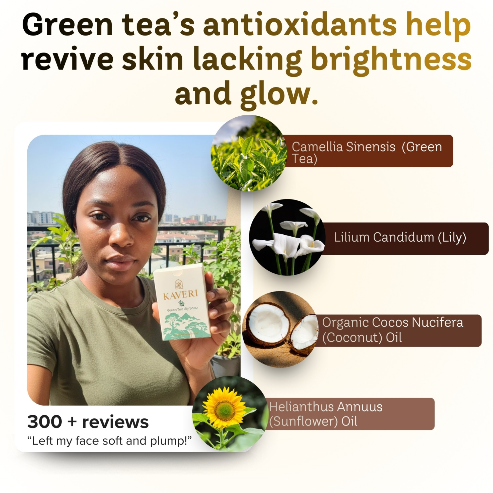 Green Tea Lily Bar – Refreshing Antioxidant Soap