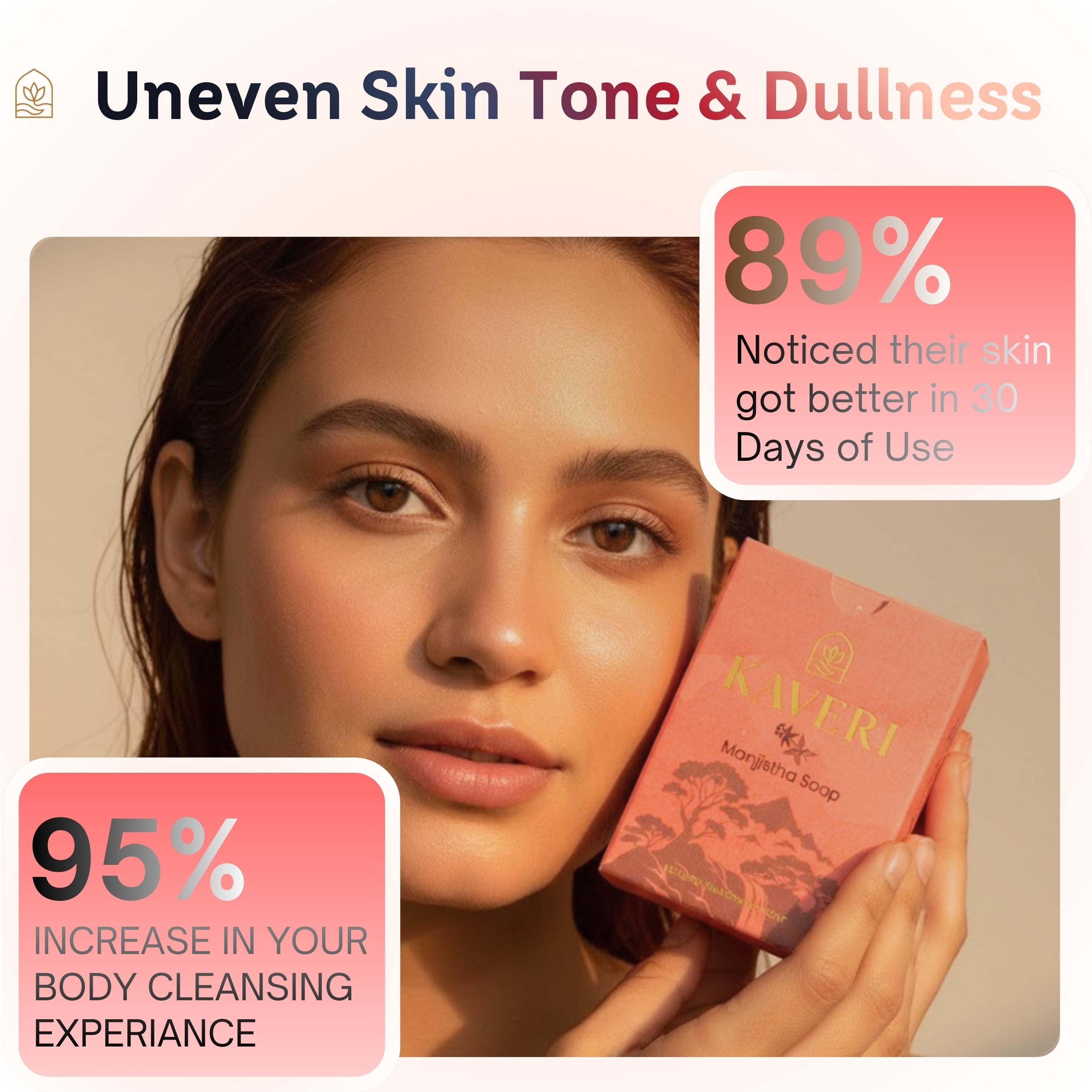 Kaveri KAVERI Handmade Soap Combo – Rose Vanilla, Manjistha & Green Tea Lily 3 × 110 g