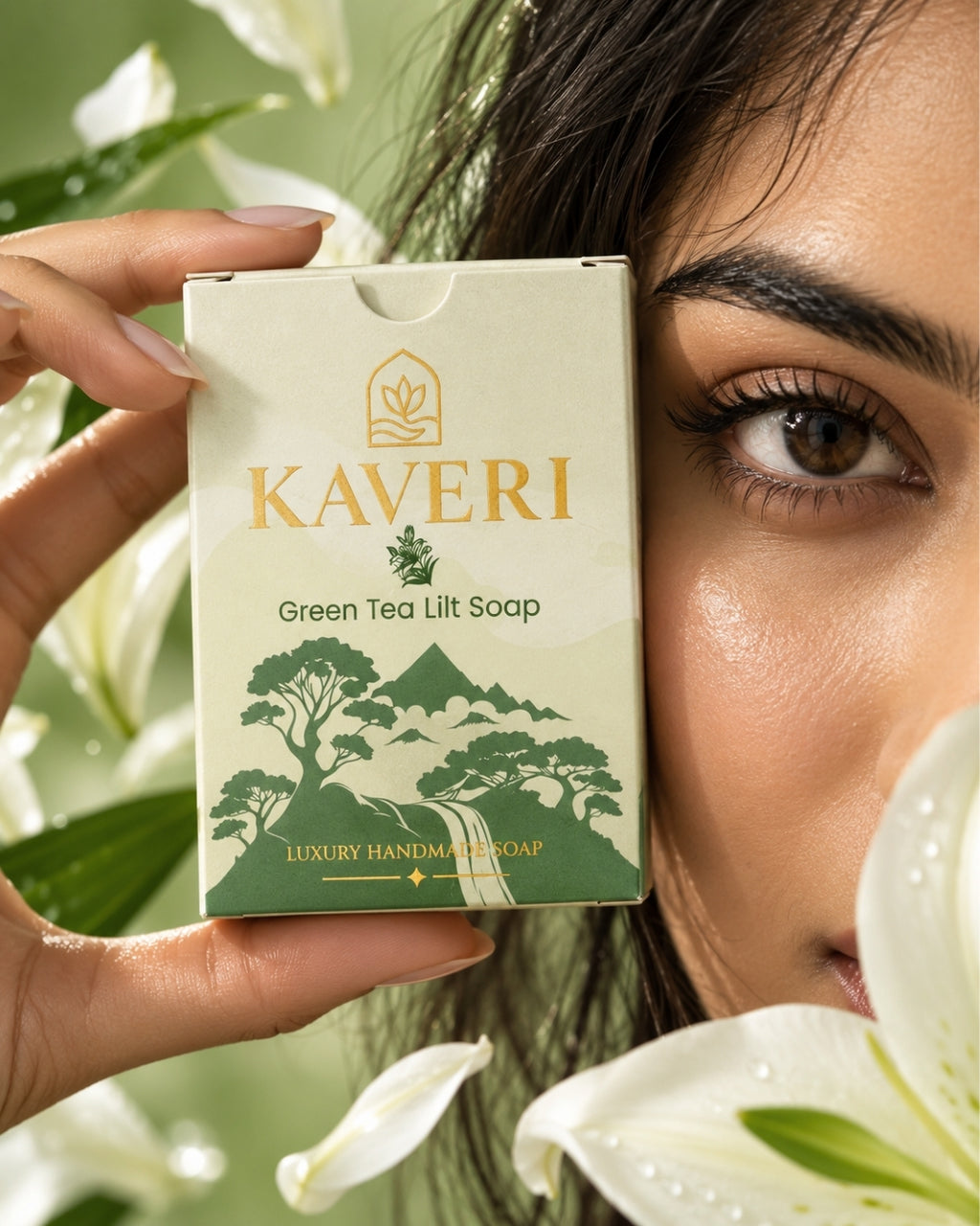 Kaveri Floral Combo Rose Vanilla + Green Tea lily soap
