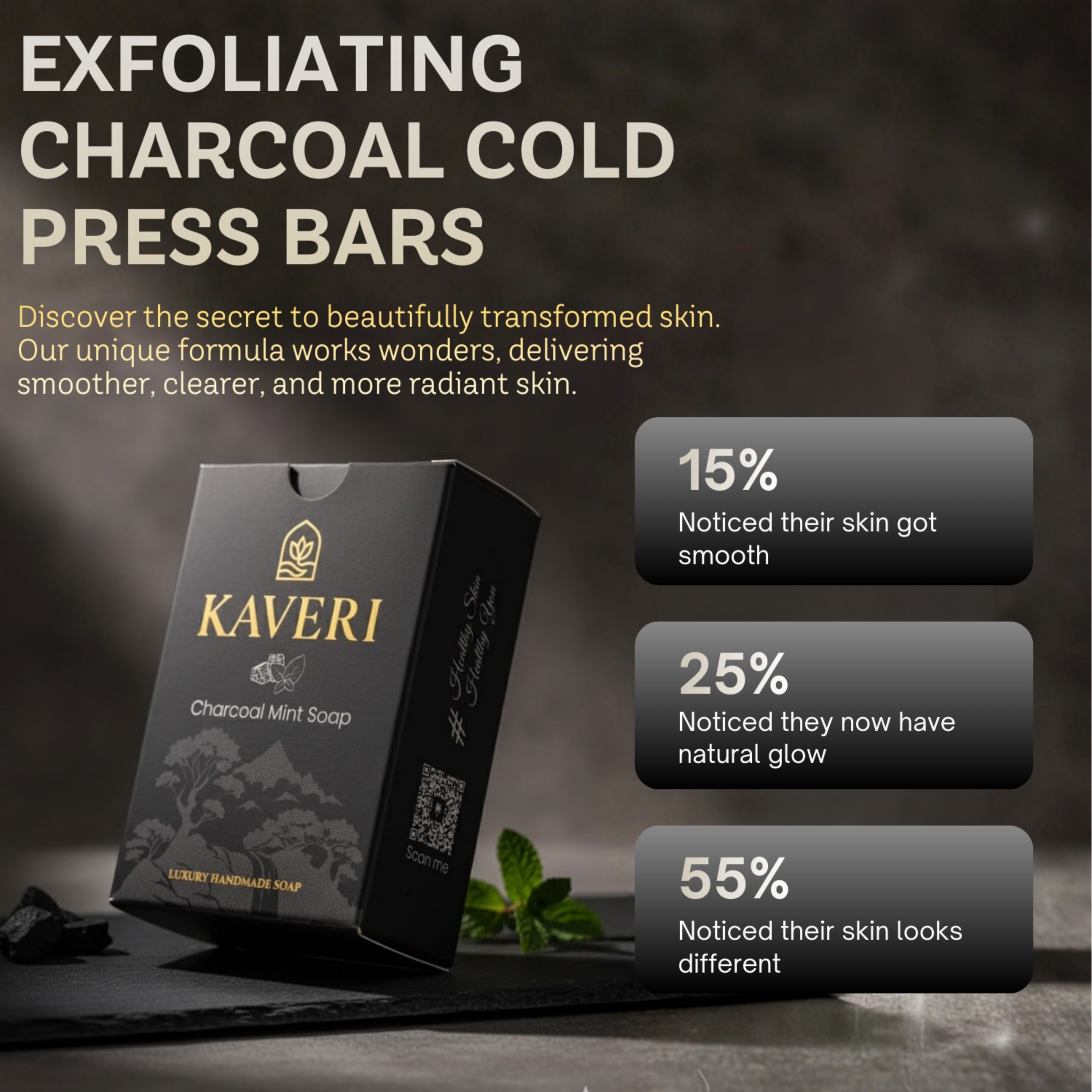 Charcoal Mint Bar – Detoxifying Natural Soap