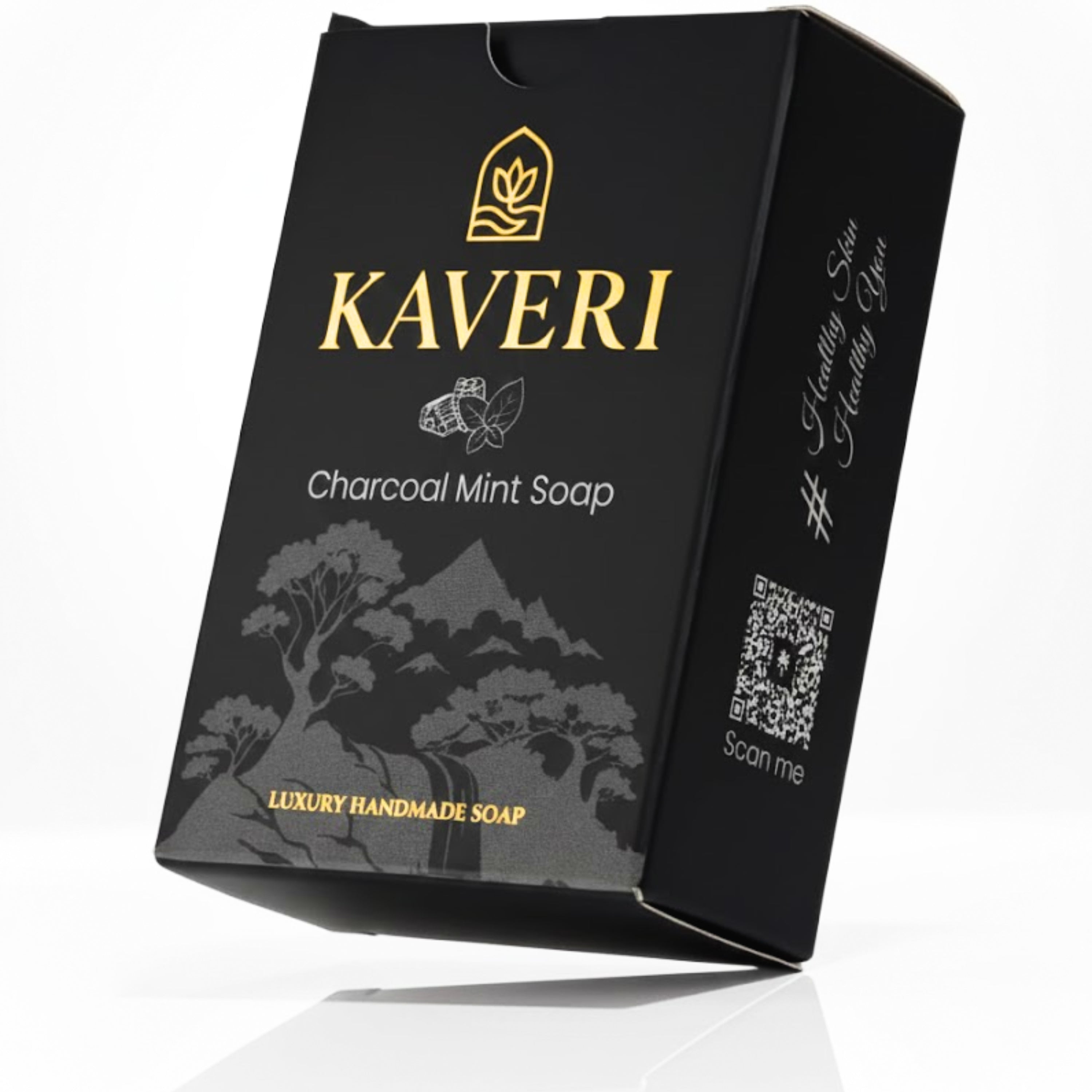 KAVERI Natural Handmade Soap Combo – Charcoal & Neem (2 × 110g)