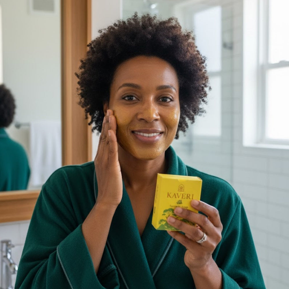 Man using KAVERI Oudh soap