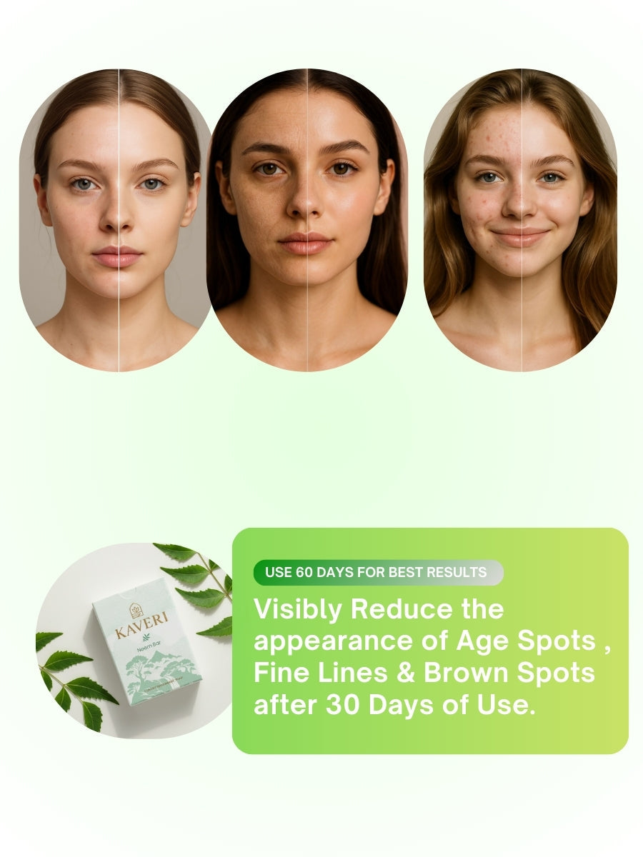 KAVERI Natural Handmade Soap Combo – Neem & Manjistha (2 × 110g)