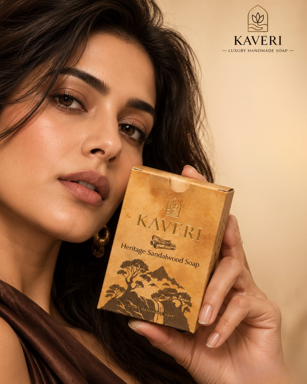 KAVERI Ayurvedic Soap Pack of 4 – Turmeric + Neem + Manjistha + Sandalwood | Luxury Handmade Soaps | ₹999 Only