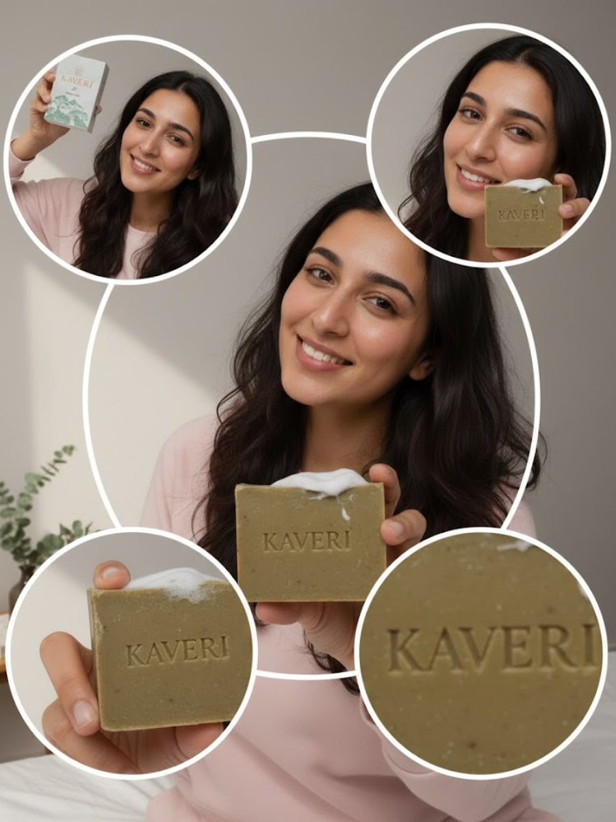 KAVERI Natural Handmade Soap Combo – Neem & Manjistha (2 × 110g)