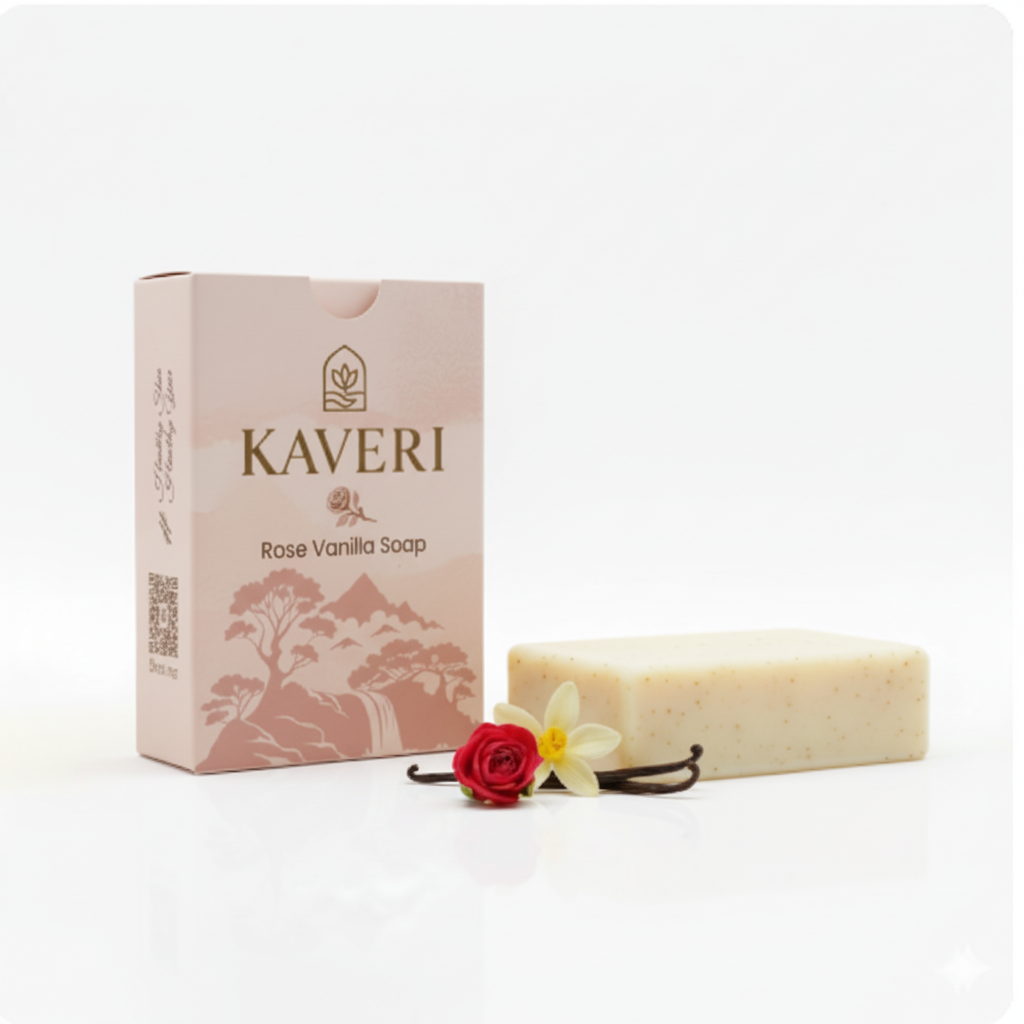 Kaveri KAVERI Handmade Soap Combo – Rose Vanilla, Manjistha & Green Tea Lily 3 × 110 g