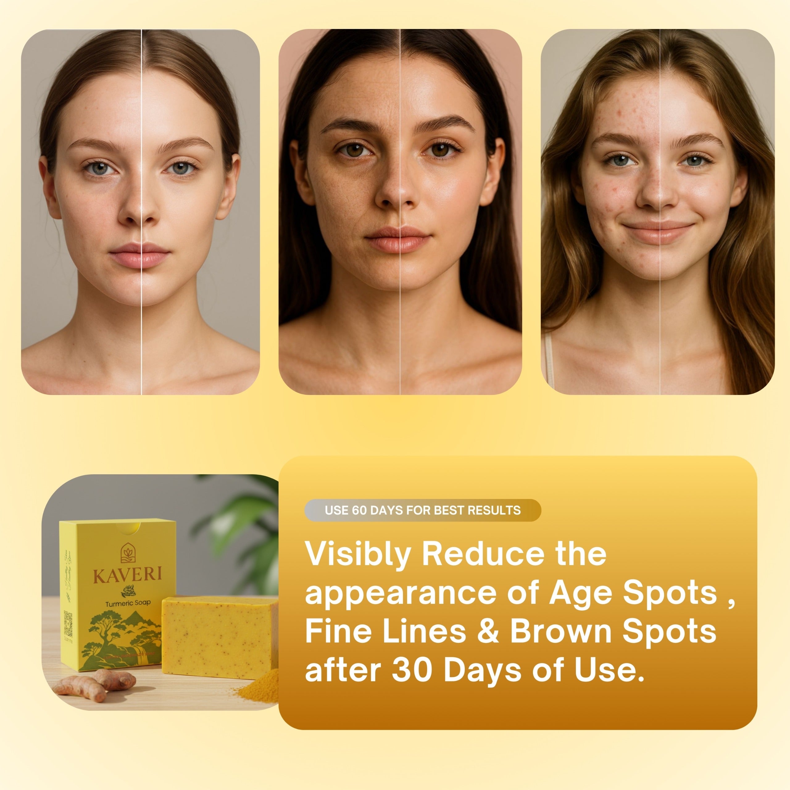 KAVERI Natural Handmade Soap Combo – Turmeric & Manjistha (2 × 110g)